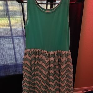 Blue Chevron Dress